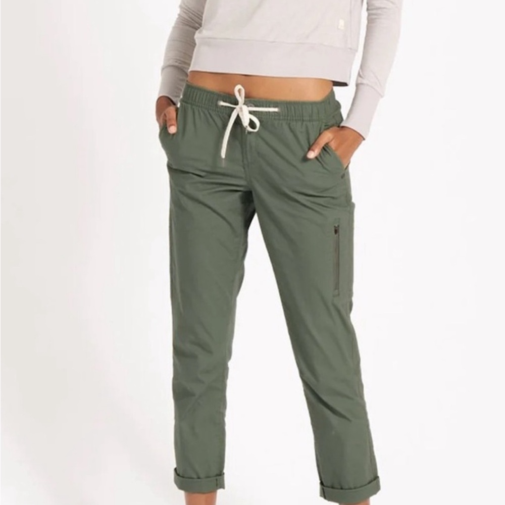 Vuori Ripstop Army Green Active Hiking Camping Pants Size S - Picture 2 of 12